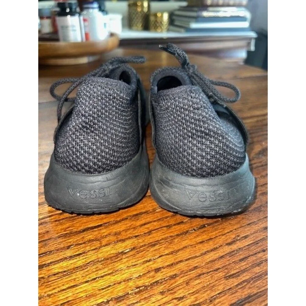 Vessi Everyday Classic Shoes Mens 8 Black Waterproof Comfort Athletic Sneakers